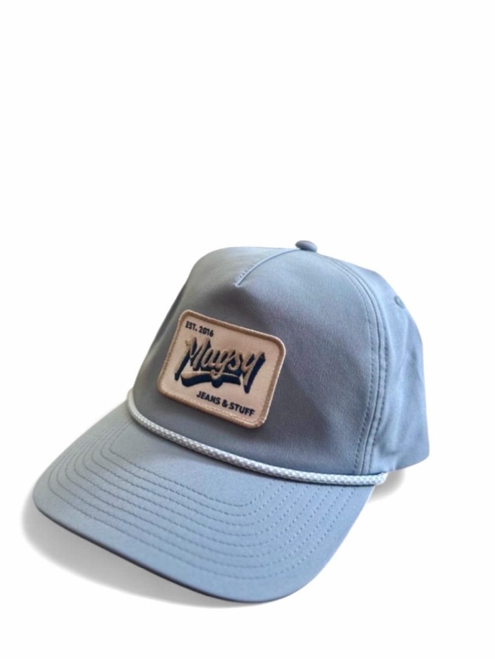 Mugsy Jeans Powder Blue Men’s Snapback Rope Cap